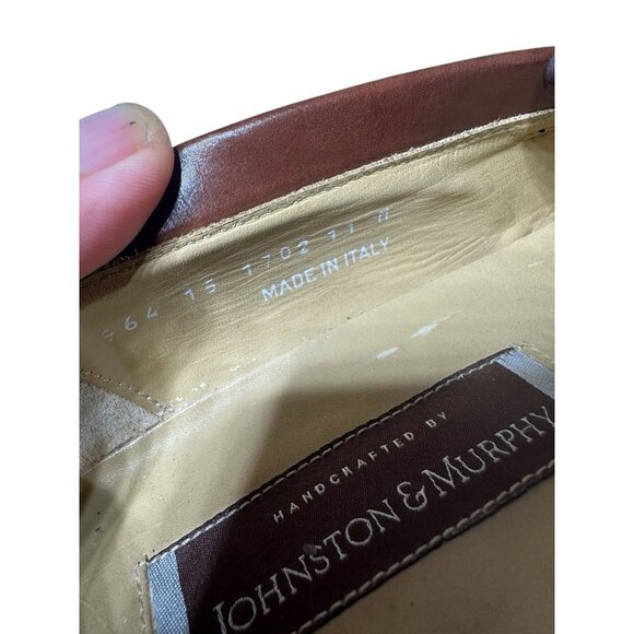 Johnston & Murphy Size 11 M Brown Men's Leather Tassel Slip On Dress Loafers - Picture 9 of 9